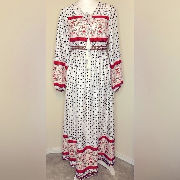 MISSLOOK Dresses & Skirts - MISSLOOK  Boho Maxi Dress Women Long Sleeve Size Small